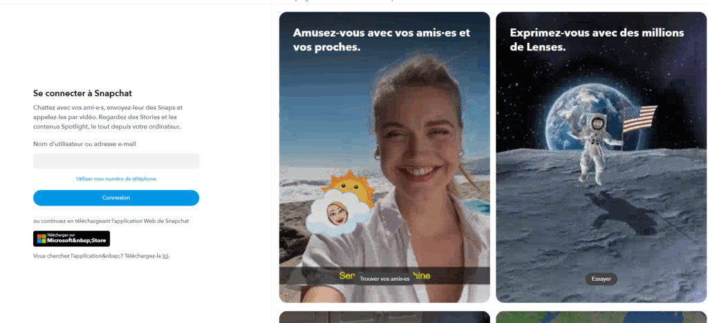 Snapchat Web : Comment utiliser Snapchat sur ordinateur 2