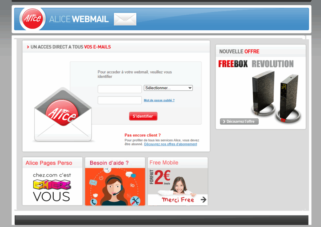 Alice Zimbra : Connexion et gestion du webmail 3
